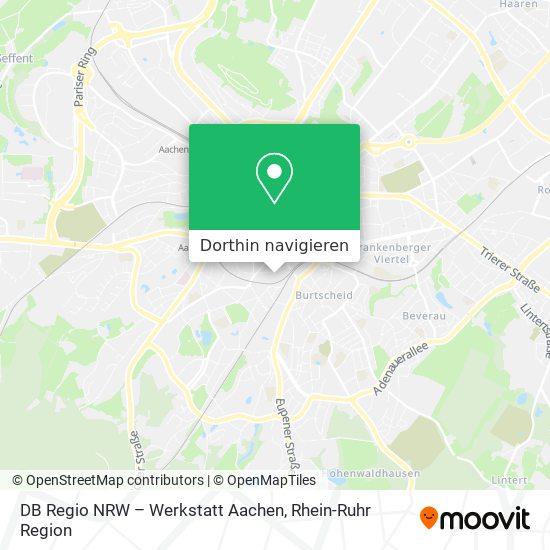 DB Regio NRW – Werkstatt Aachen Karte