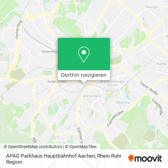 APAG Parkhaus Hauptbahnhof Aachen Karte
