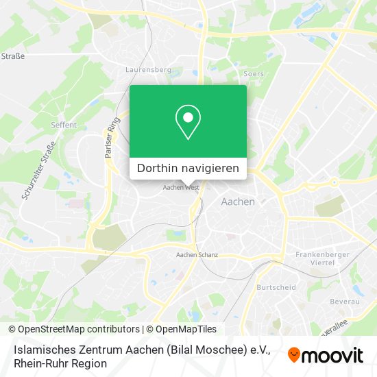 Islamisches Zentrum Aachen (Bilal Moschee) e.V. Karte