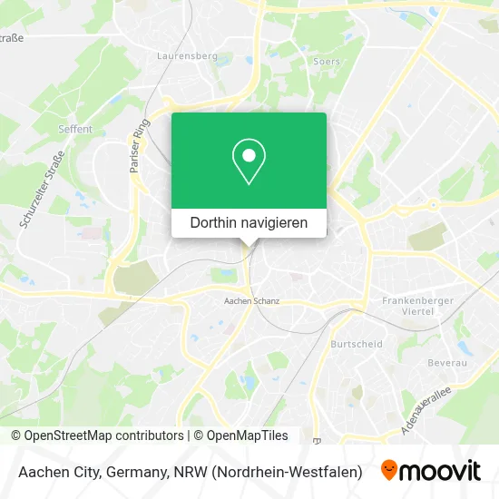Aachen City, Germany Karte