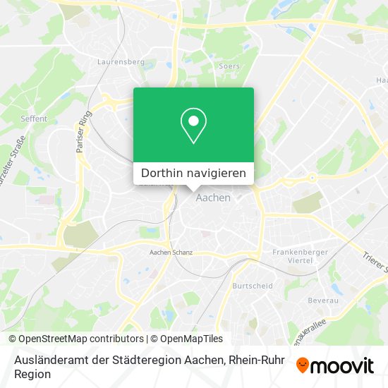 Ausländeramt der Städteregion Aachen Karte