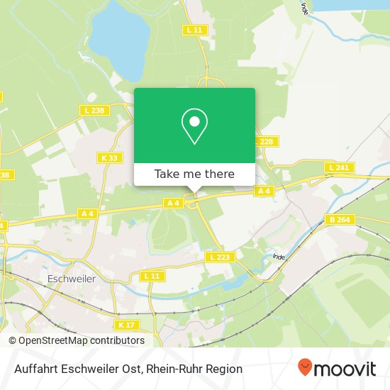 Auffahrt Eschweiler Ost Karte