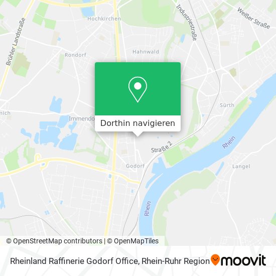 Rheinland Raffinerie Godorf Office Karte