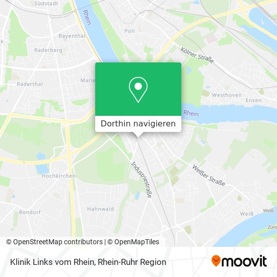 Klinik Links vom Rhein Karte