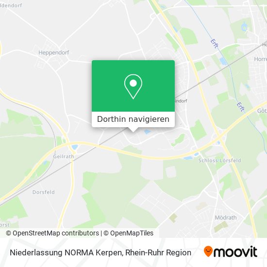 Niederlassung NORMA Kerpen Karte