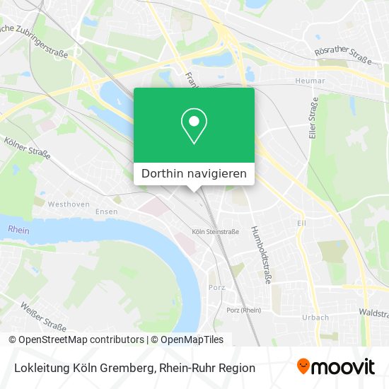 Lokleitung Köln Gremberg Karte