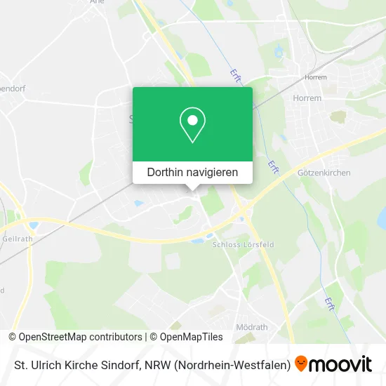 St. Ulrich Kirche Sindorf Karte