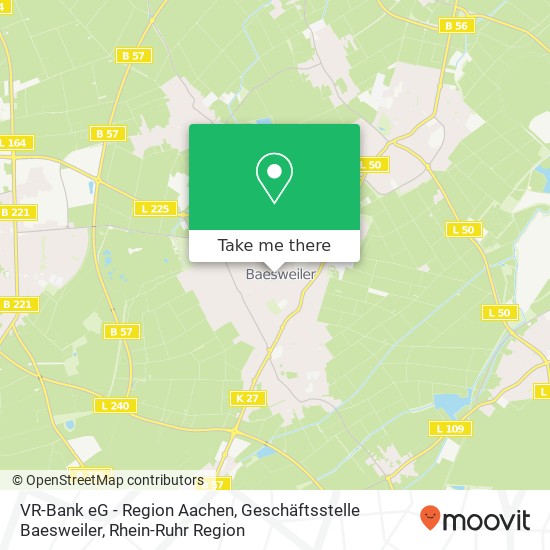 VR-Bank eG - Region Aachen, Geschäftsstelle Baesweiler Karte