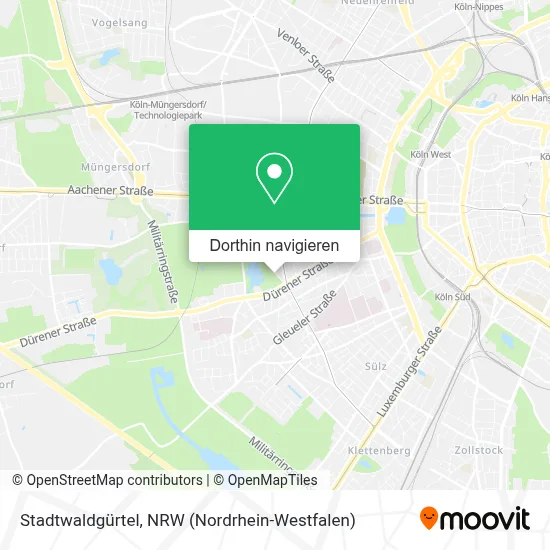 Stadtwaldgürtel Karte