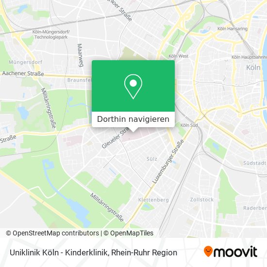 Uniklinik Köln - Kinderklinik Karte