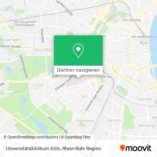 Universitätsklinikum Köln Karte