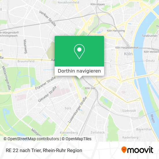 RE 22 nach Trier Karte