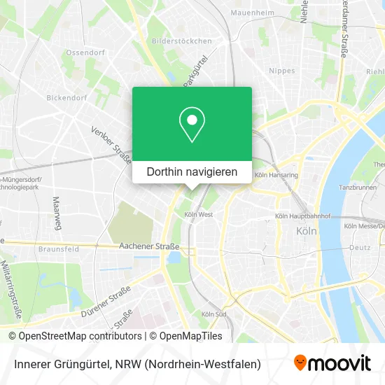 Innerer Grüngürtel Karte