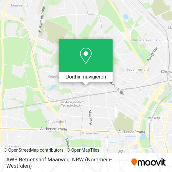 AWB Betriebshof Maarweg Karte
