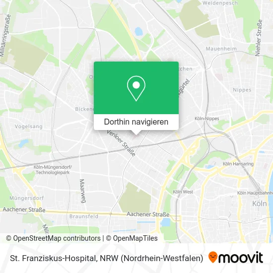 St. Franziskus-Hospital Karte