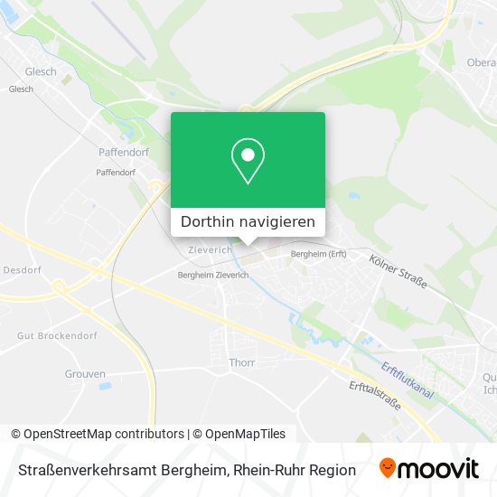 Straßenverkehrsamt Bergheim Karte