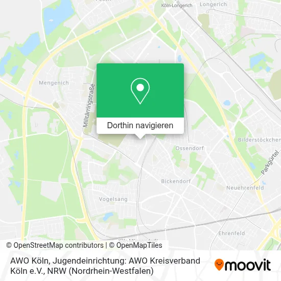 AWO Köln, Jugendeinrichtung: AWO Kreisverband Köln e.V. Karte