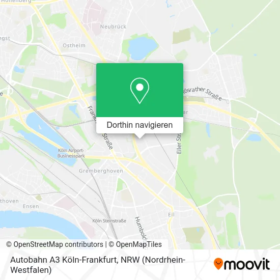 Autobahn A3 Köln-Frankfurt Karte
