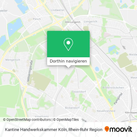 Kantine Handwerkskammer Köln Karte