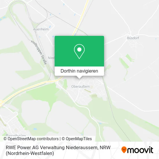 RWE Power AG Verwaltung Niederaussem Karte