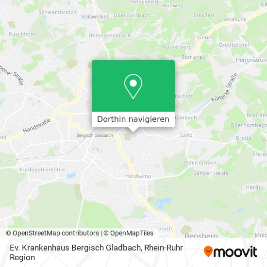 Ev. Krankenhaus Bergisch Gladbach Karte