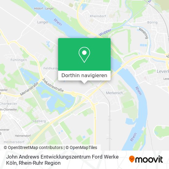 John Andrews Entwicklungszentrum Ford Werke Köln Karte