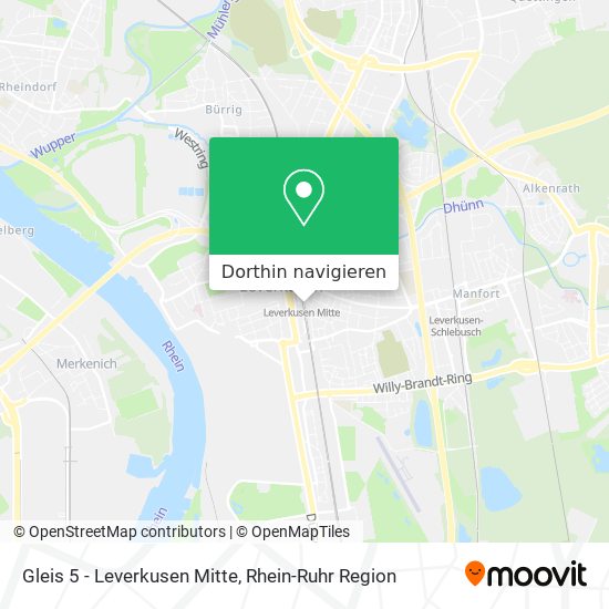 Gleis 5 - Leverkusen Mitte Karte