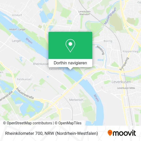 Rheinkilometer 700 Karte