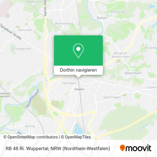 RB 48 Ri. Wuppertal Karte