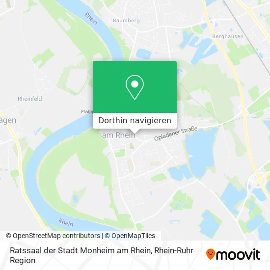 Ratssaal der Stadt Monheim am Rhein Karte