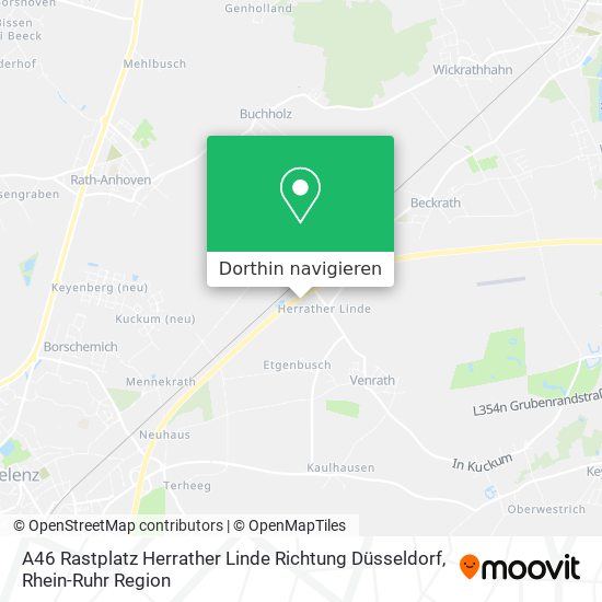 A46 Rastplatz Herrather Linde Richtung Düsseldorf Karte