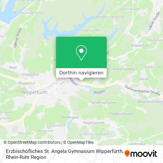 Erzbischöfliches St. Angela Gymnasium Wipperfürth Karte