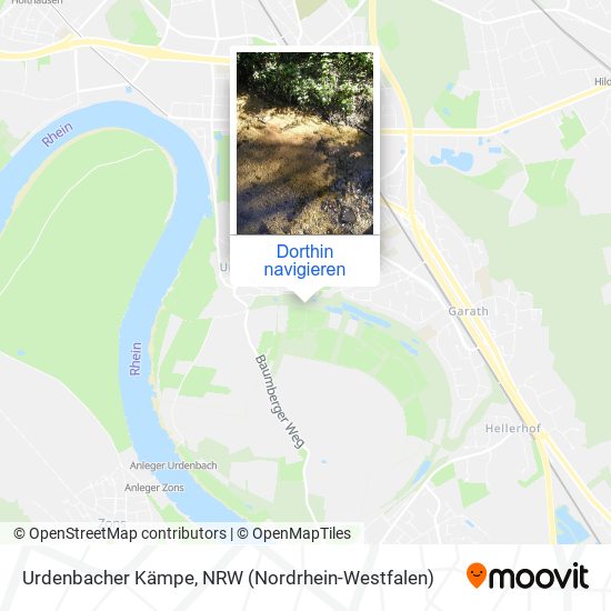 Urdenbacher Kämpe Karte