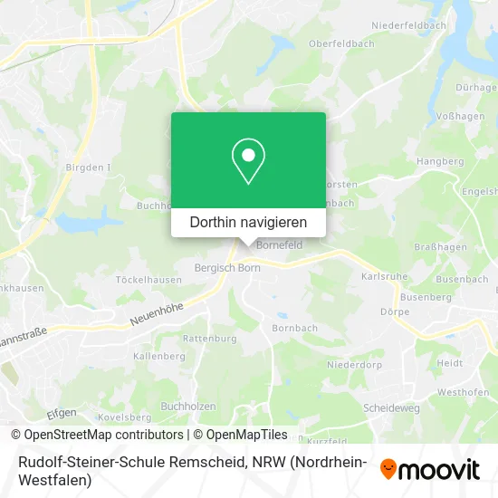 Rudolf-Steiner-Schule Remscheid Karte
