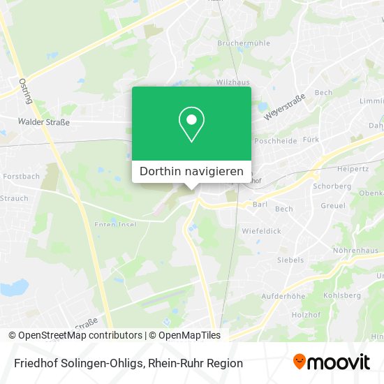 Friedhof Solingen-Ohligs Karte