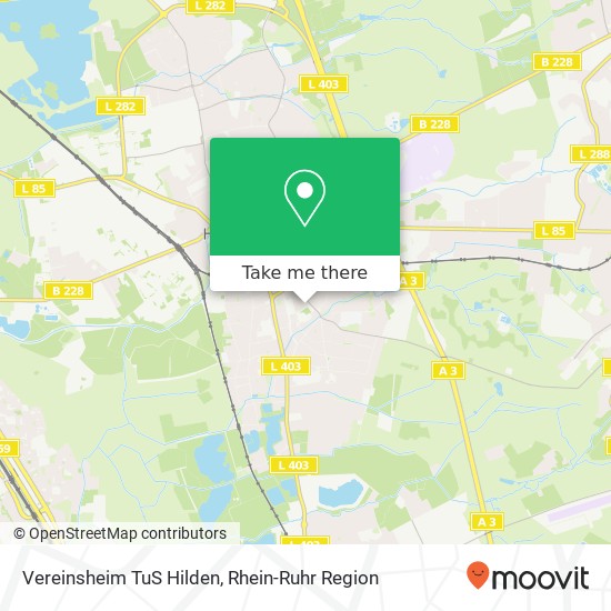 Vereinsheim TuS Hilden Karte
