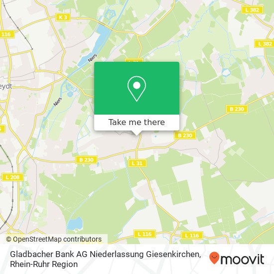 Gladbacher Bank AG Niederlassung Giesenkirchen Karte