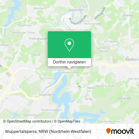 Wuppertalsperre Karte