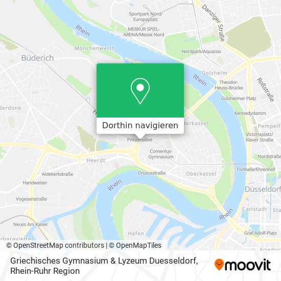 Griechisches Gymnasium & Lyzeum Duesseldorf Karte