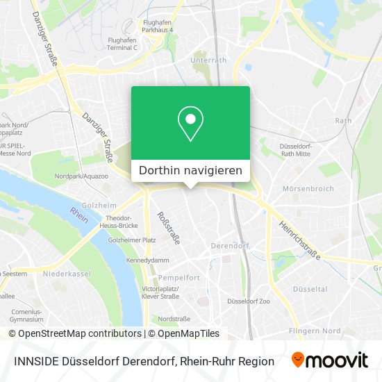 INNSIDE Düsseldorf Derendorf Karte