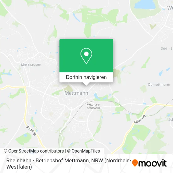Rheinbahn - Betriebshof Mettmann Karte
