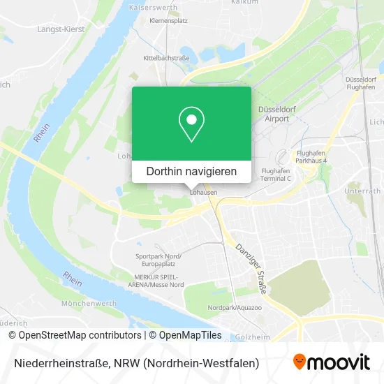 Niederrheinstraße Karte