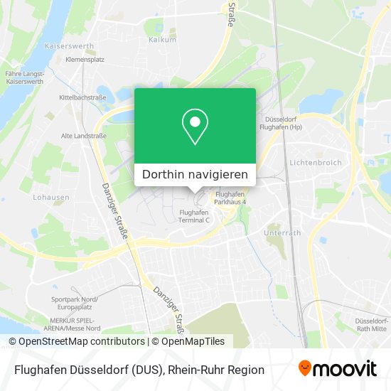 Flughafen Düsseldorf (DUS) Karte