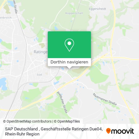 SAP Deutschland , Geschäftsstelle Ratingen Due04 Karte
