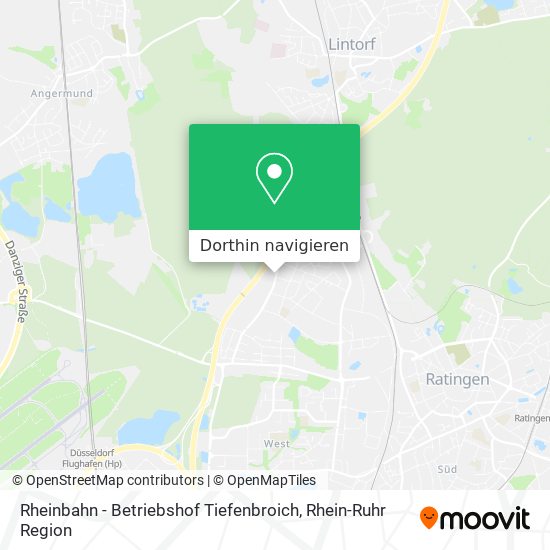 Rheinbahn - Betriebshof Tiefenbroich Karte