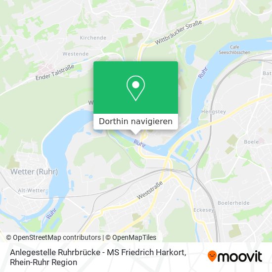 Anlegestelle Ruhrbrücke - MS Friedrich Harkort Karte