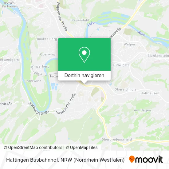 Hattingen Busbahnhof Karte