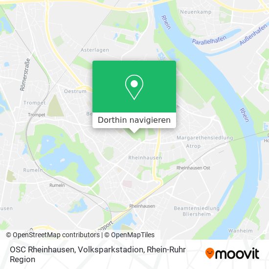 OSC Rheinhausen, Volksparkstadion Karte
