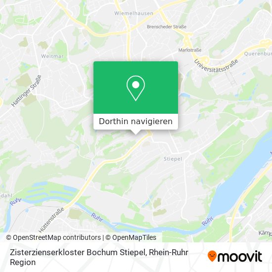 Zisterzienserkloster Bochum Stiepel Karte