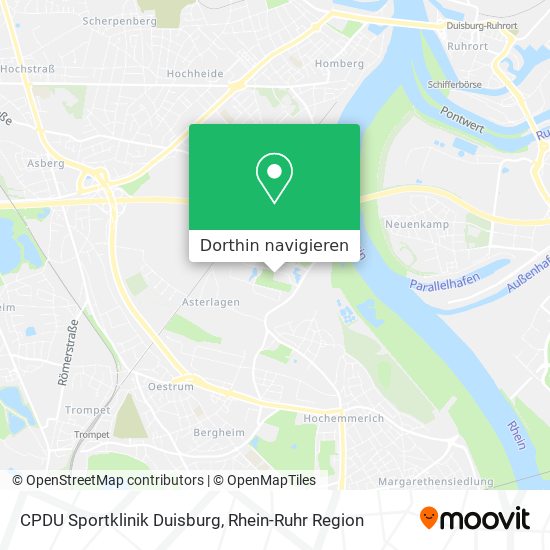 CPDU Sportklinik Duisburg Karte